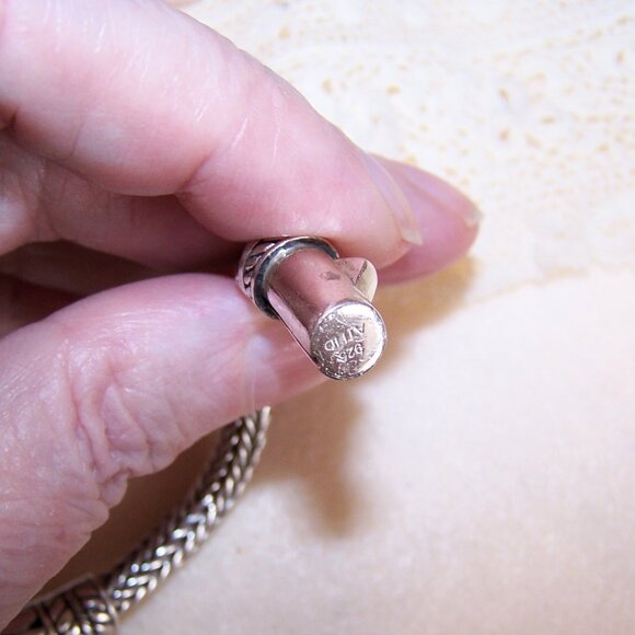 ATI ID Sterling Silver 5mm Wheat Chain Bracelet - 7" to 7.25" | Cut Leaf Front - Picture 11 of 12